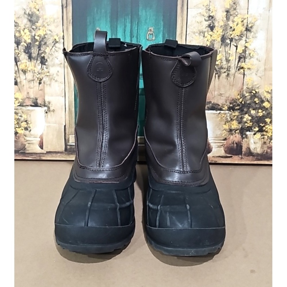 Kamik Dawson Boots Size 13 Gaucho Brown Leather Men's Thinsulate Waterproof - Picture 2 of 10